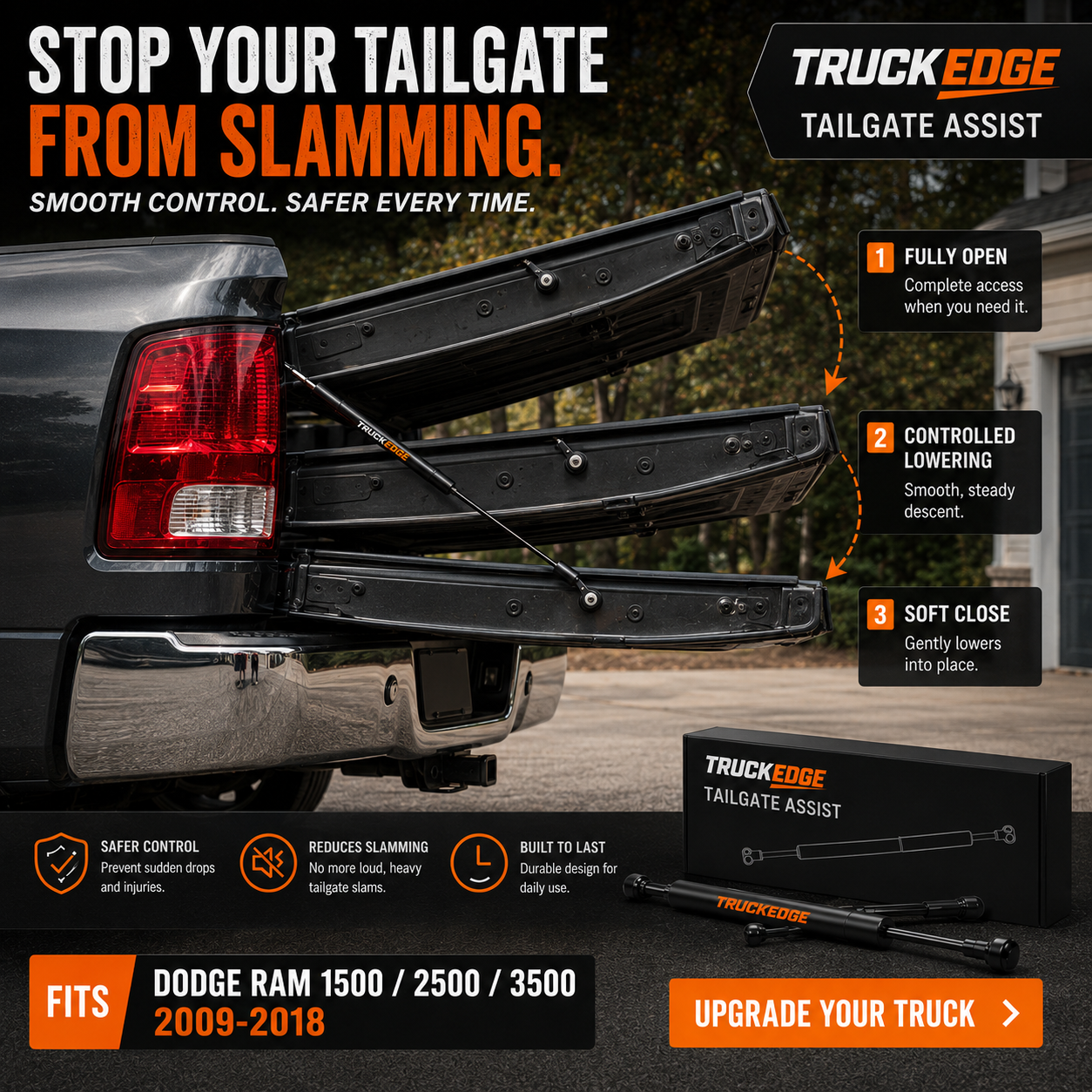 TruckEdge™ Dodge Ram 1500/2500/3500 - 2009-2018 Tailgate Assist