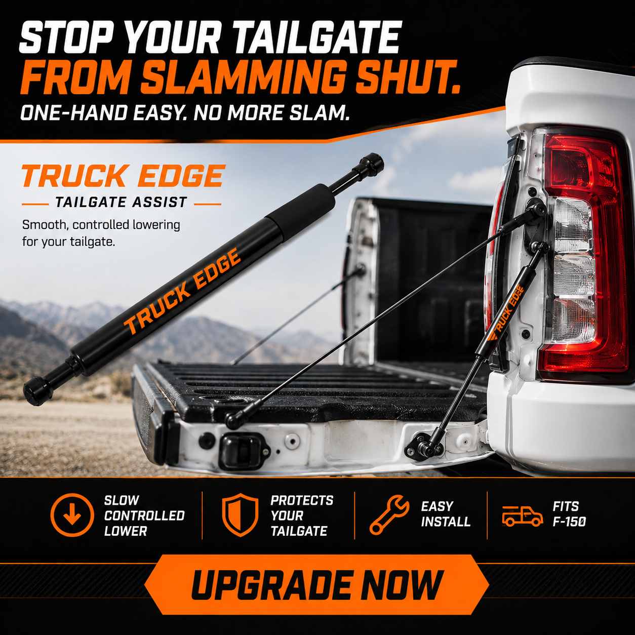 TruckEdge™ Ford F-150/F-250/F-350 - 1997-2025 Tailgate Assist