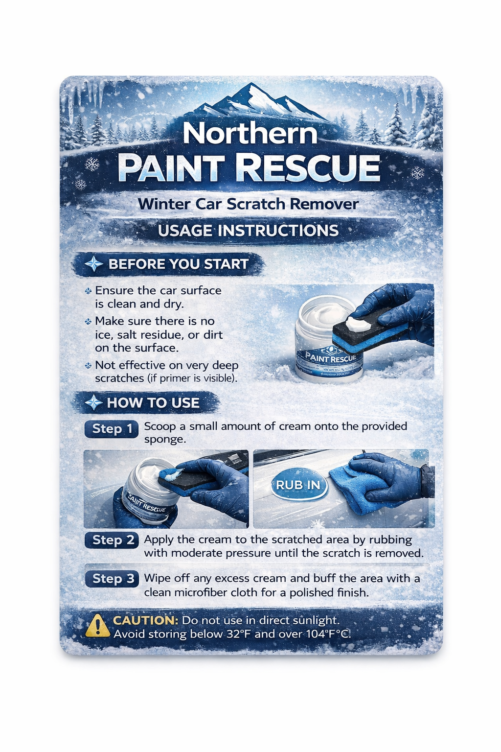Northern™ Restore Winter Salt Damage in Minutes.
