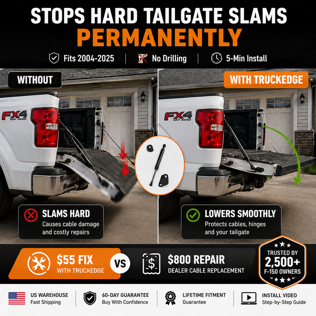 TruckEdge™ Ford F-150/F-250/F-350 Tailgate Assist