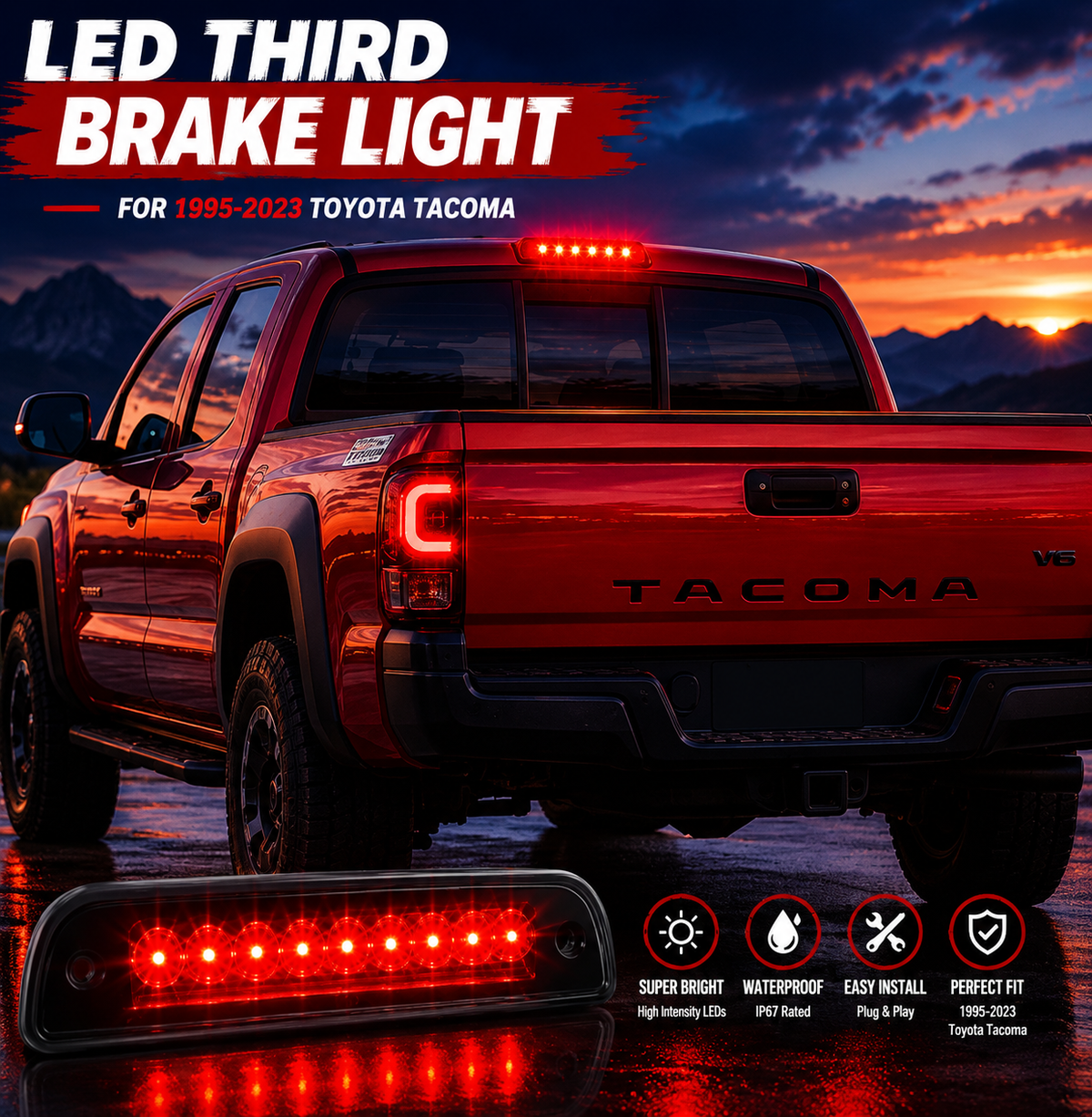 TruckEdge™ Toyota Tacoma 1995-2023 Led 3Rd Brake Light