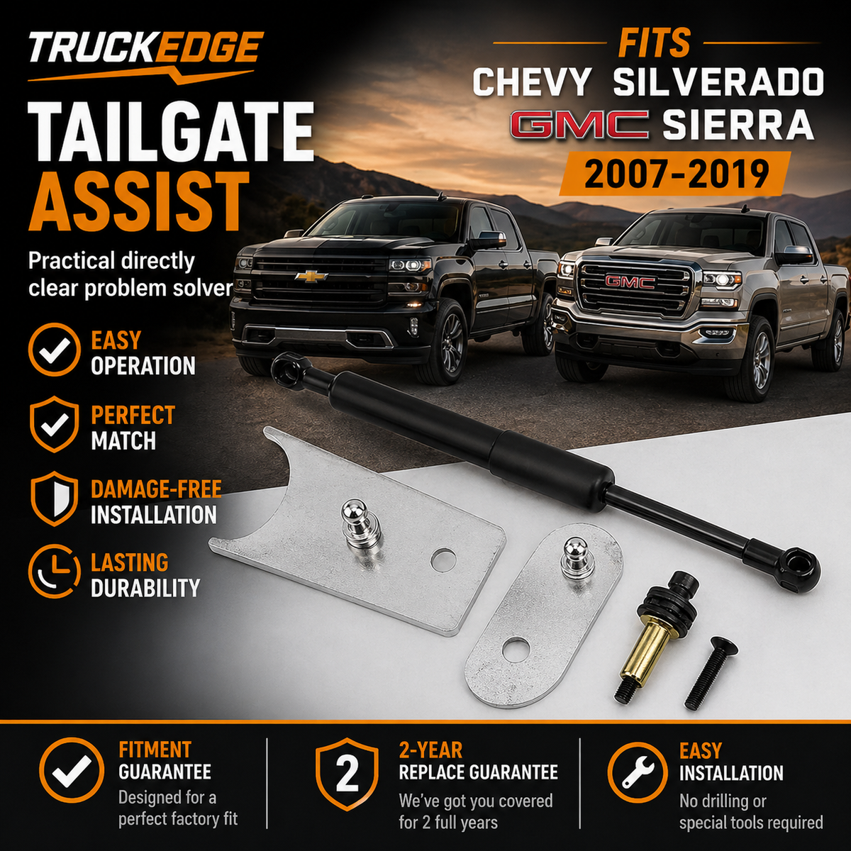 TruckEdge™ Chevy Silverado GMC Sierra 2007-2019 Tailgate Assist
