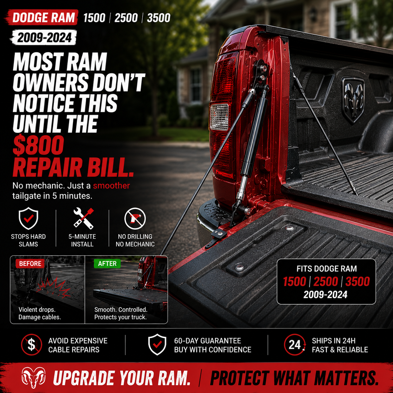 TruckEdge™ Dodge Ram 1500/2500/3500 Tailgate Assist