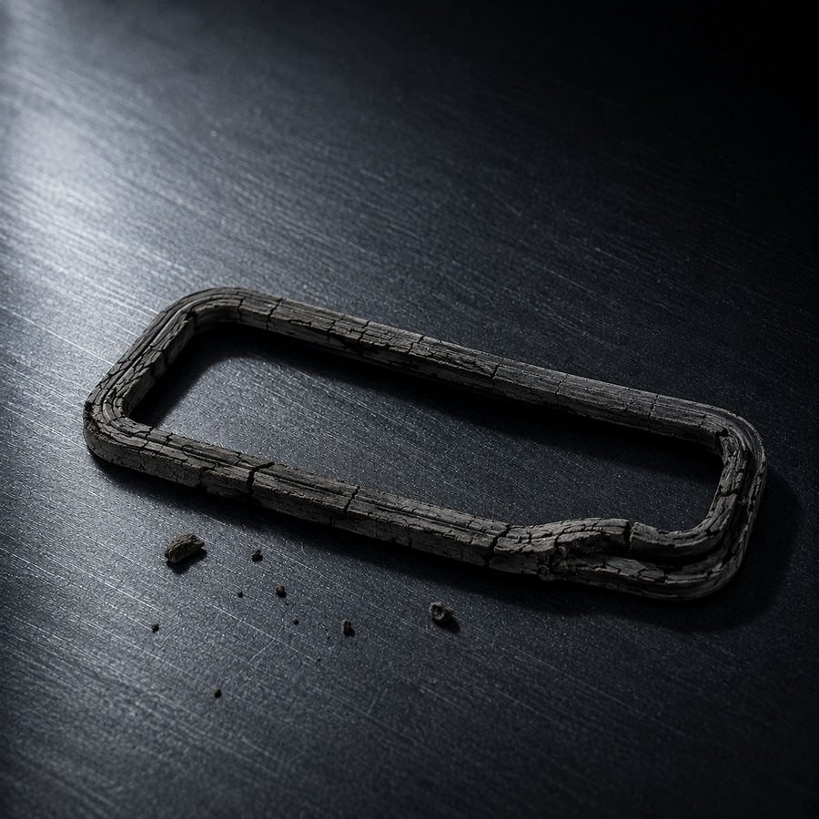 Old cracked gasket seal